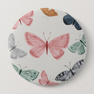 Boho Butterfly Party Accessoires Button