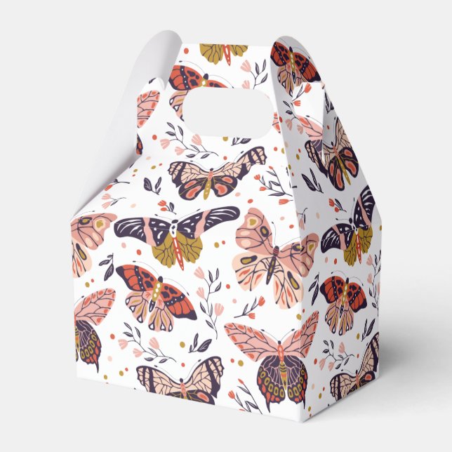 Boho Butterfly Pattern Geschenkschachtel (Vorderseite)