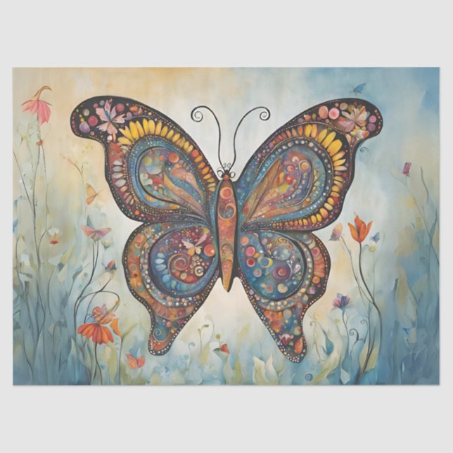 Boho Butterfly Seidenpapier (Vorderseite)