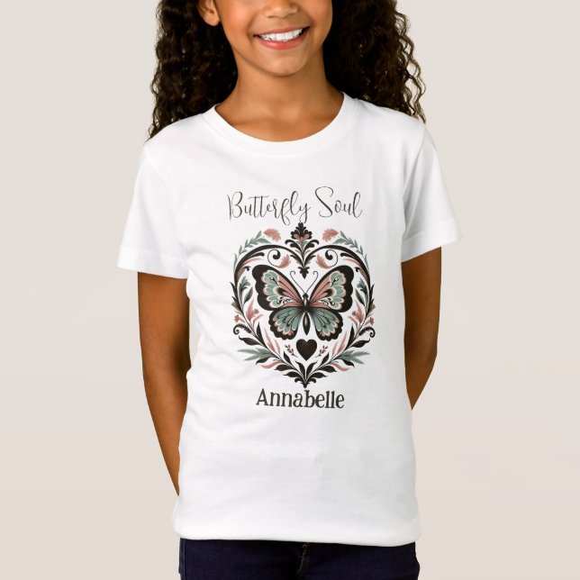 Boho Butterfly Soul White T - Shirt (Vorderseite)