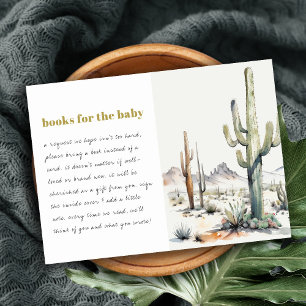Boho Cacti Wüste Landschaftsbücher für Babydusche Begleitkarte