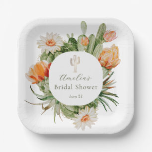 Boho Cactus Brautparty Pappteller