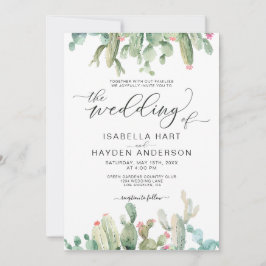Boho Cactus Cacti Wüstensucculents Wedding Einladung