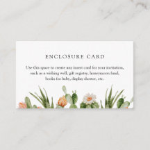 Boho Cactus Custom Enclosure Card
