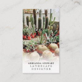 Boho cactus Foto Logo Landschaftsdesigner Visitenkarte