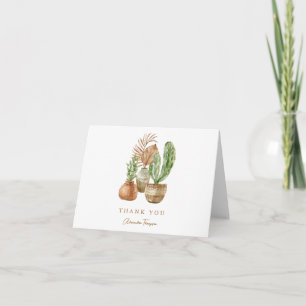 Boho Cactus Pampas Pflanze Brautparty Name gefloch Dankeskarte