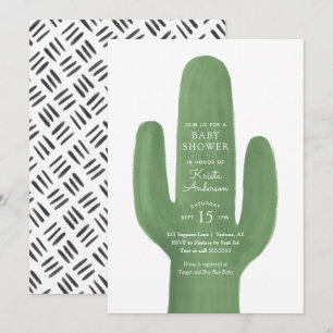 Boho Cactus Southwestern Baby Shower Einladung
