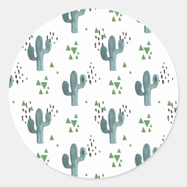 Boho Cactus Sticker (Vorderseite)
