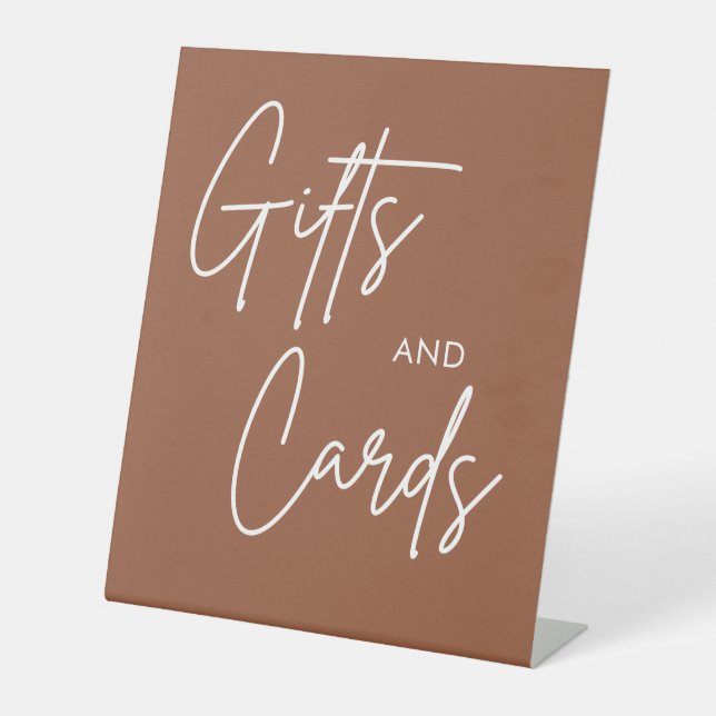 Boho Calligraphy Wedding Cards and Gifts Sockelschild (Vorderseite)