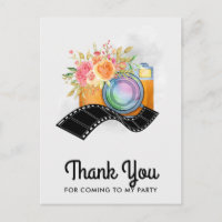 Boho Camera & Florals Wasserfarbe Vielen Dank