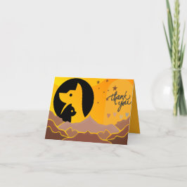 Boho Cat Dog Pet Caregiver Dankeschön Karte