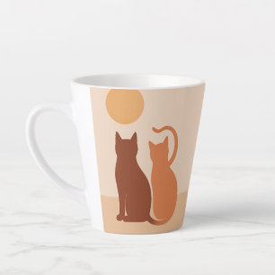 Boho Cats Sunset Wüste Milchtasse