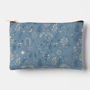 Boho Celestial Botanical Dusty Blue Accessoire Zubehörtasche