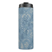 Boho Celestial Botanical Staubblauer Trinkglas