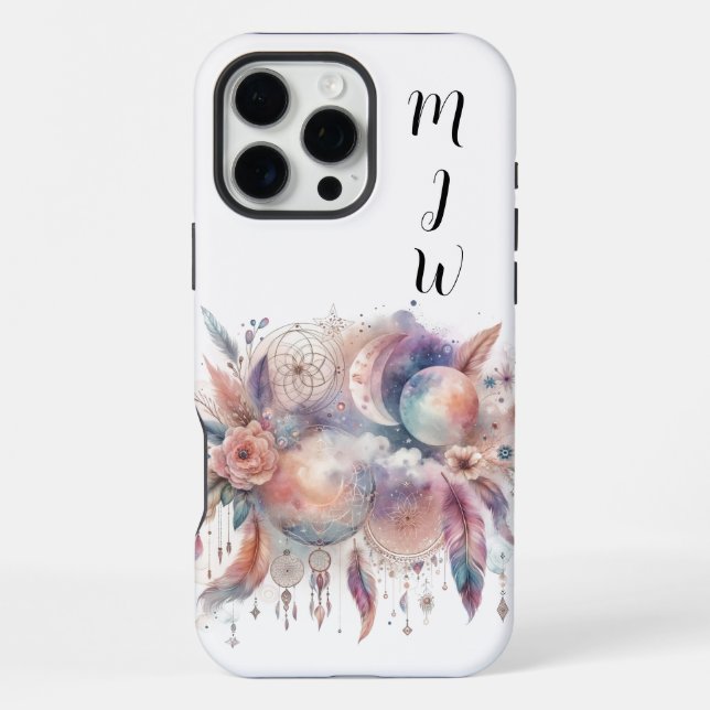 Boho Celestial Feder iPhone / iPad Hülle iPhone 16 Pro Max Hülle (Rückseite)