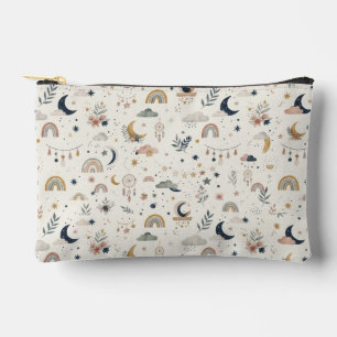 Boho-Celestial-Make-up-Tasche Neutraler Mond und Zubehörtasche