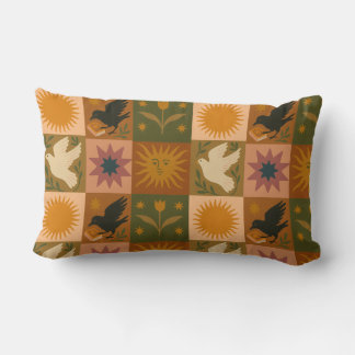 Boho Celestial | Retro Sonne & Mond Lendenkissen