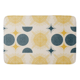 Boho Celestial Sun Moon Pattern Badematte