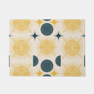 Boho Celestial Sun Moon Pattern Fußmatte