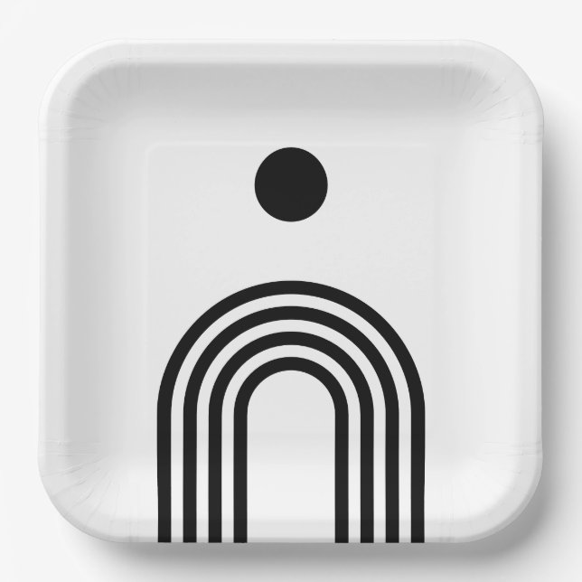 Boho Celestial Sun Pappteller (Vorderseite)