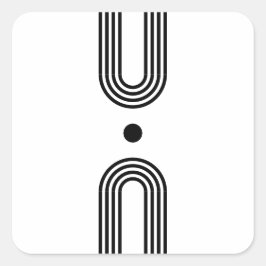 Boho celestial Sun Quadratischer Aufkleber