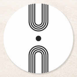 Boho celestial Sun Runder Pappuntersetzer