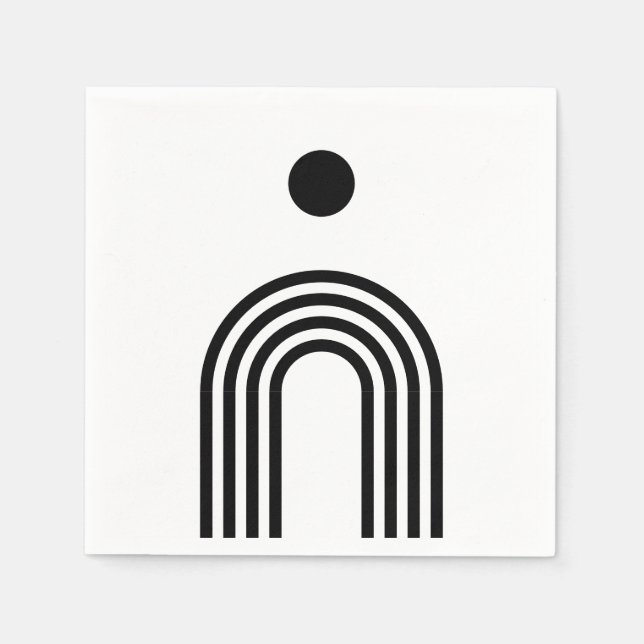 Boho Celestial Sun Serviette (Vorderseite)