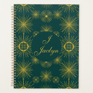 Boho Celestial Sun Stars Personalisiert Aquamarin Planer