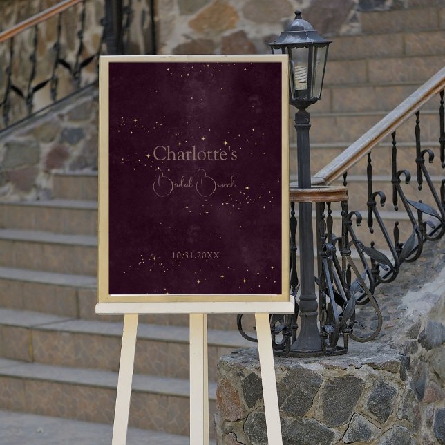 Boho Celestial Sun und Moon Bridal Brunch Sign Poster (Von Creator hochgeladen)