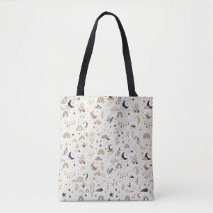 Boho-Celestial-Tasche Neutrale Monde und Sterne