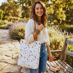 Boho-Celestial-Tasche Neutrale Monde und Sterne