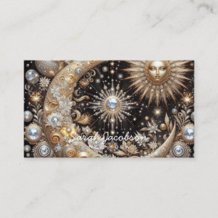 Boho-Celestial-Visitenkarte – Kosmischer Nachthimm Visitenkarte