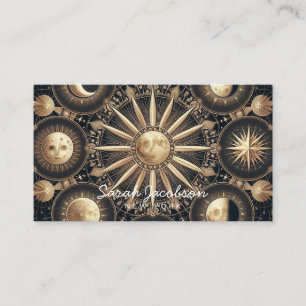 Boho-Celestial-Visitenkarte – Kosmischer Nachthimm Visitenkarte