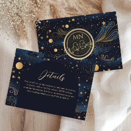 Boho Celestial Wedding Details Card Begleitkarte
