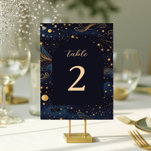Boho Celestial Wedding Tischnummer
