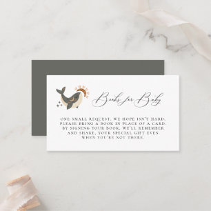 Boho Celestial Whale Book Request Enclosure Card Platzkarte