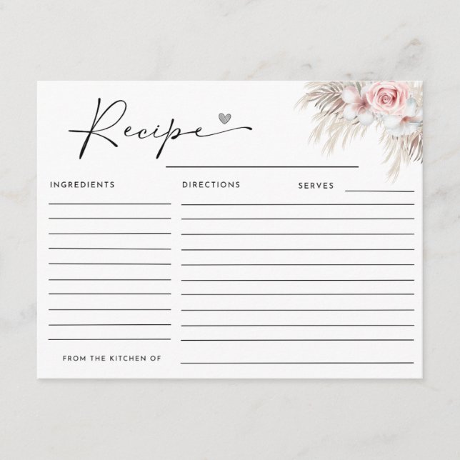 Boho Champagne Glass Pearls & Prosecco Brautparty Begleitkarte (Vorderseite)