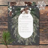 Boho Charcoal Pine Winter Sparkon Zwei Abendessen
