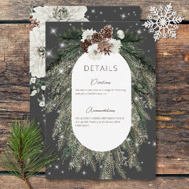 Boho Charcoal Pine Winter Sparkone Details Begleitkarte