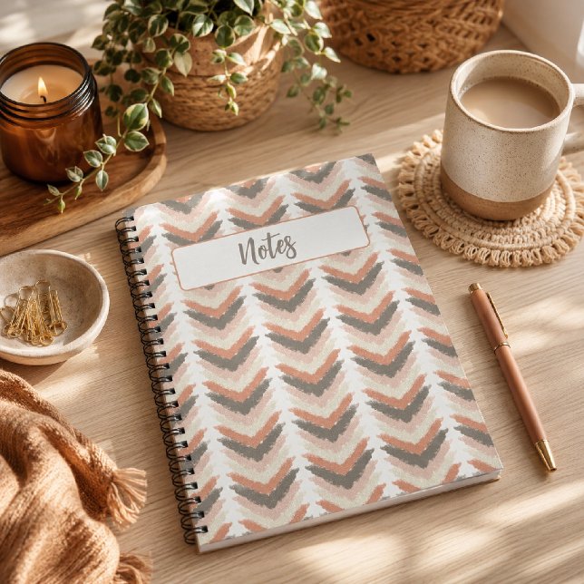 Boho Chevron Notizbuch Notizblock (Boho Chevron Notebook)