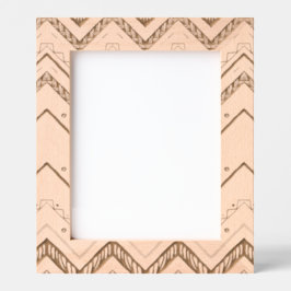 Boho Chevron Pattern Sage Geometric Wood Pri Geätzte Rahmen