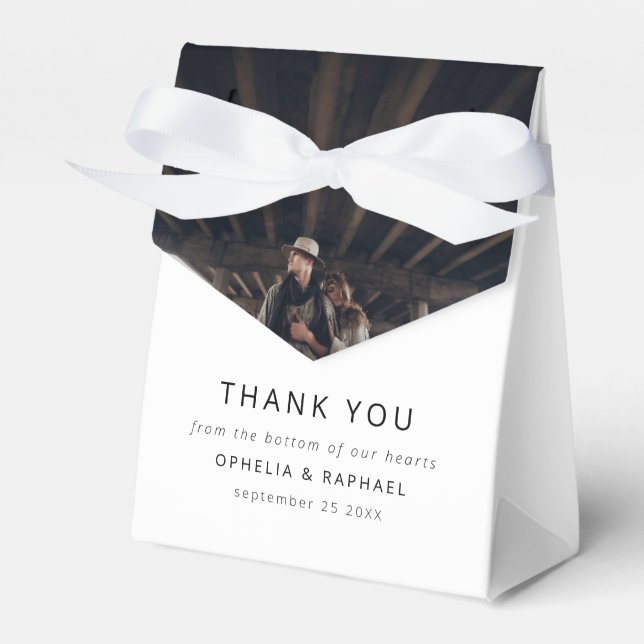 Boho Chic 2 Foto Overlay Vielen Dank für Ihre Hoch Geschenkschachtel (Vorderseite)