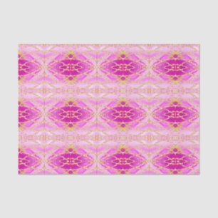 Boho Chic Abstrakt Pink und Gold-Muster Seidenpapier