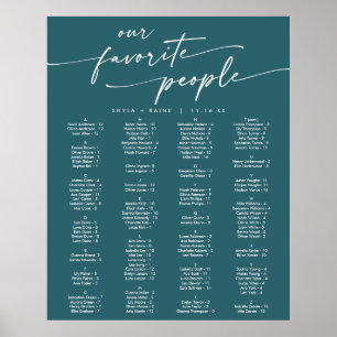 Boho Chic Aquamarin Blue Printable Seekarte Poster