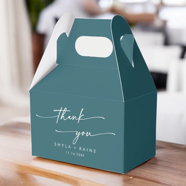 Boho Chic Aquamarin Blue Vielen Dank für Ihre Hoch Geschenkschachtel (Von Creator hochgeladen)