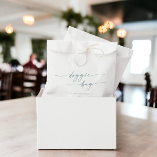 Boho Chic Aquamarine und White Wedding Hund Lecker Geschenktütchen