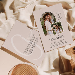 Boho Chic Arch Foto Script Overlay Abschluss Ankündigung