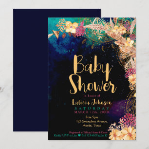 Boho Chic Baby Shower Bohemian Blumen & Federn