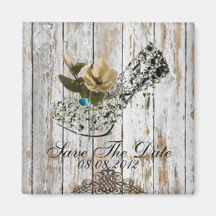 boho-chic Barn-Holzländlich-rustikale Hochzeit Magnet