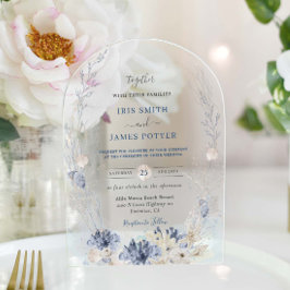 Boho Chic Beach Destination Hampton Wedding Arch Acryleinladungen